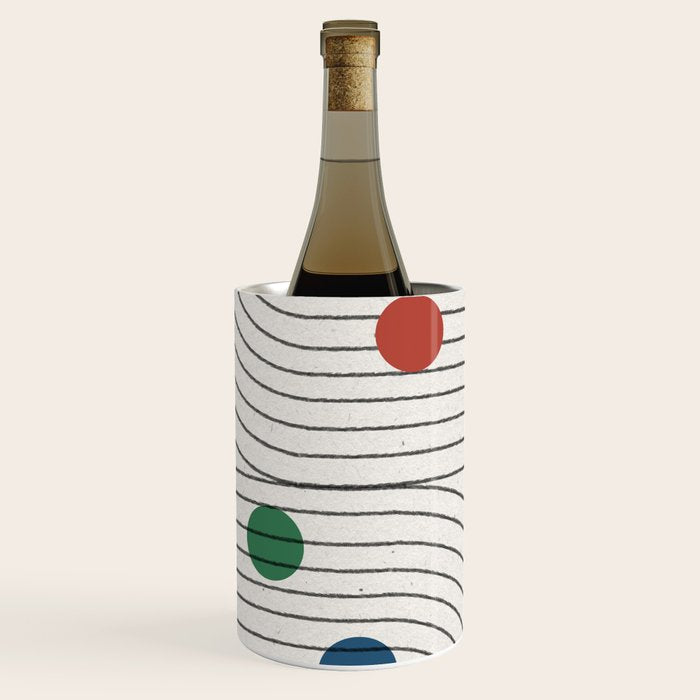 Modern Colorful Retro Dots Wine Chiller Gallery Image 1