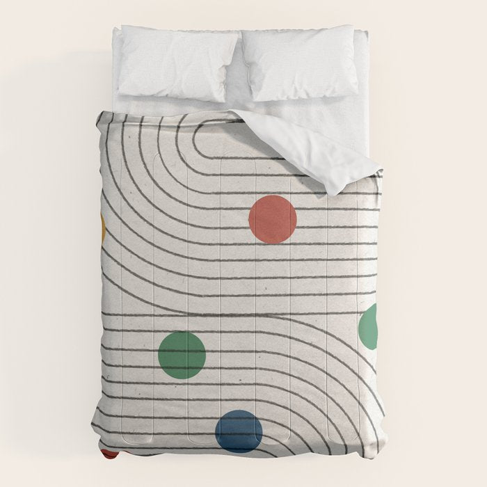 Modern Colorful Retro Dots Comforter Gallery Image 6