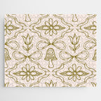 Spring Toile Print in Green Jigsaw Puzzle Gallery Image 1