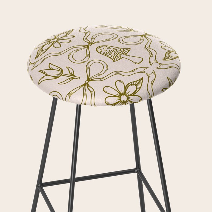 Spring Toile Print in Green Stool Gallery Image 2