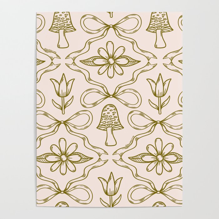 Spring Toile Print in Green Poster Gallery Image 4