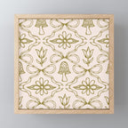 Spring Toile Print in Green Mini Art Print Gallery Image 1