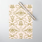 Spring Toile Print in Green Wrapping Paper Gallery Image 1
