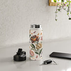 Hand Painted Peony Florals Water Bottle Gallery Image 4