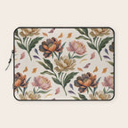 Hand Painted Peony Florals Laptop Sleeve Gallery Image 1