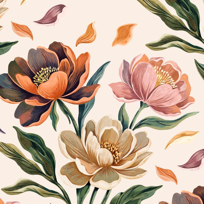 Hand Painted Peony Florals Coffee Mug Gallery Image 2