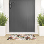 Hand Painted Peony Florals Welcome Mat Gallery Image 3