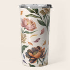 Hand Painted Peony Florals Travel Mug Gallery Image 2