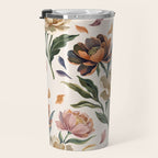 Hand Painted Peony Florals Travel Mug Gallery Image 3