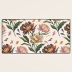 Hand Painted Peony Florals Desk Mat Gallery Image 3