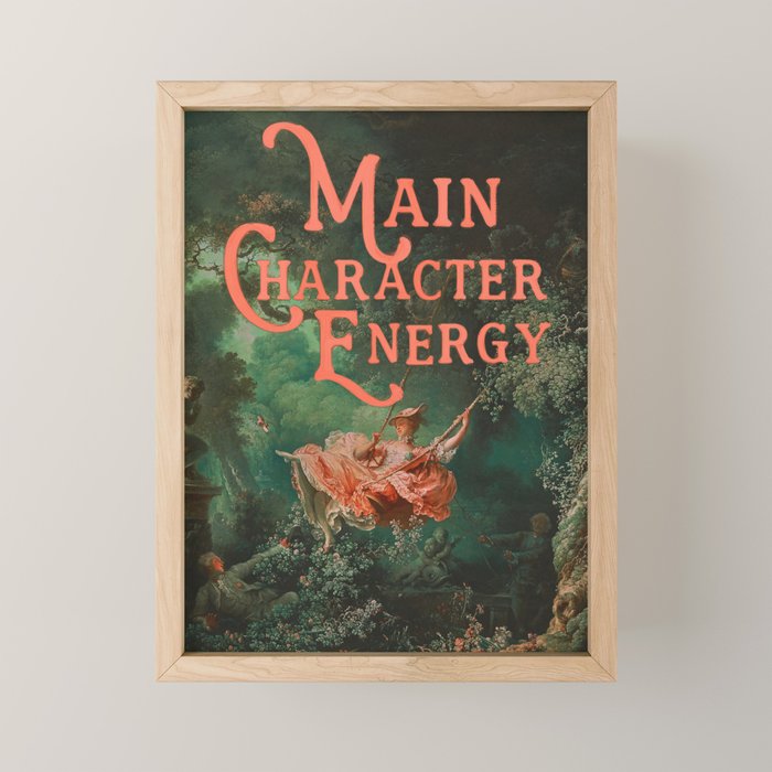 Main Character Energy Mini Art Print Gallery Image 1