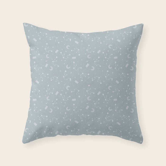 Aquarius Constellation Throw Pillow Gallery Image 6