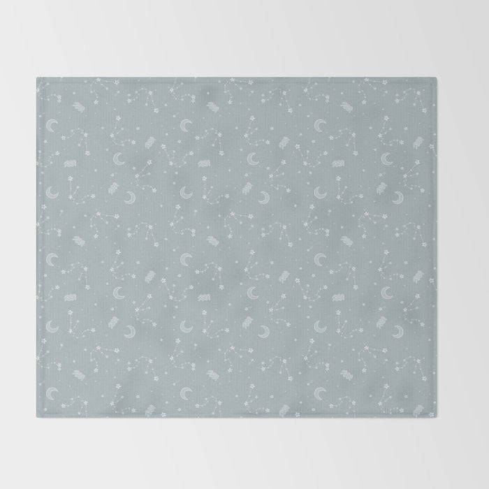 Aquarius Constellation Throw Blanket Gallery Image 2