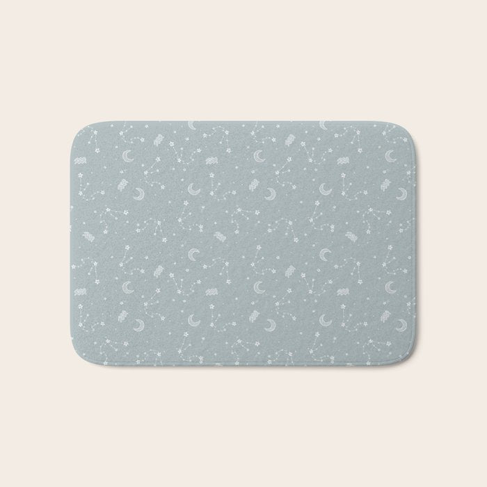 Aquarius Constellation Bath Mat Gallery Image 1