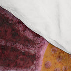 Daisies in Country Field Painting in Burgundy Red Comforter Gallery Image 4