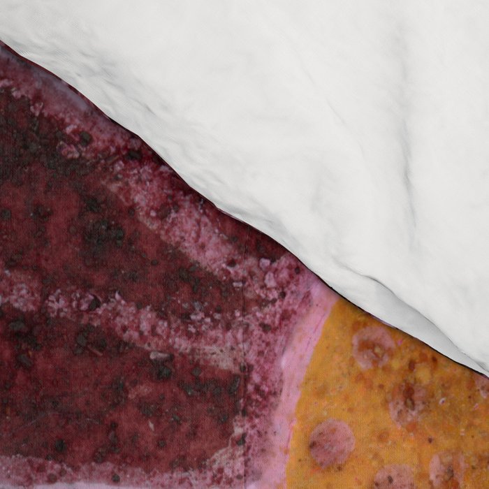 Daisies in Country Field Painting in Burgundy Red Comforter Gallery Image 4