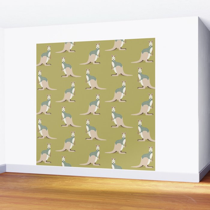 Whimsical Kangaroo Wall Mural Gallery Image 2