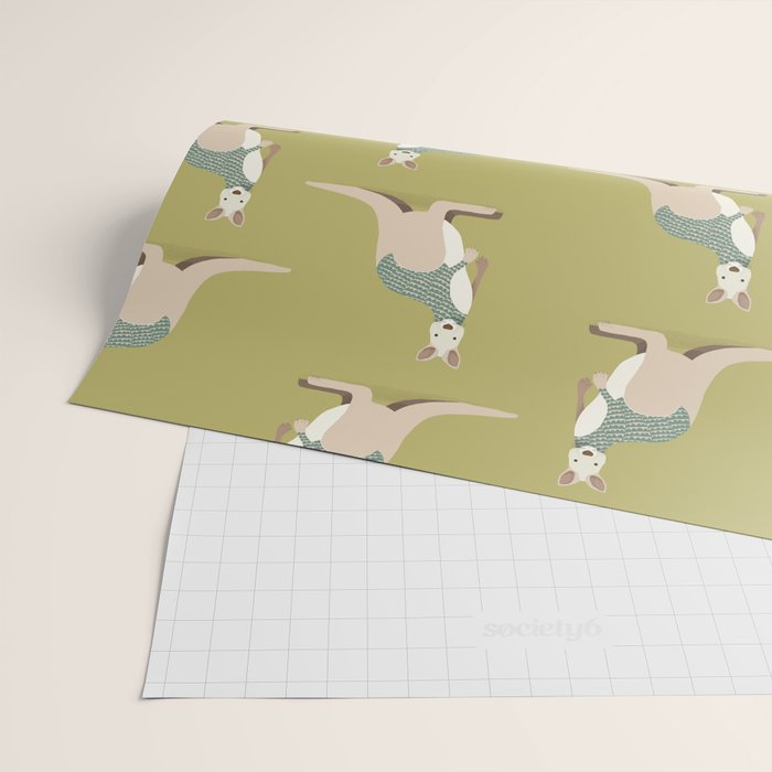 Whimsical Kangaroo Wrapping Paper Gallery Image 2