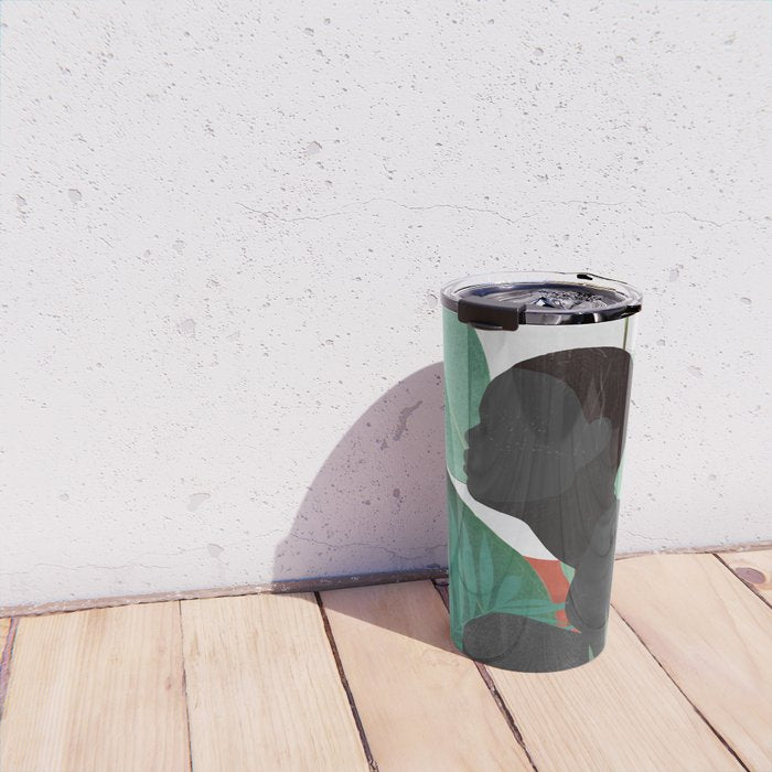 Tropical Girl 11 Travel Mug Gallery Image 4