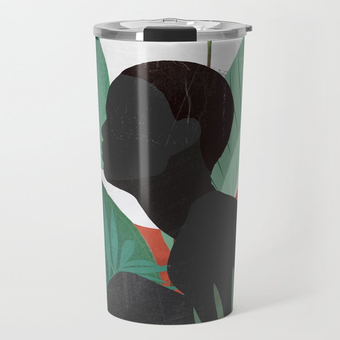 Tropical Girl 11 Travel Mug Gallery Image 1