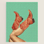These Boots - Glitter Showgirl Orange Jigsaw Puzzle Gallery Image 1