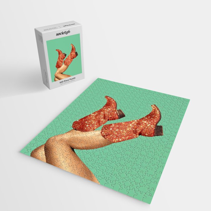 These Boots - Glitter Showgirl Orange Jigsaw Puzzle Gallery Image 2