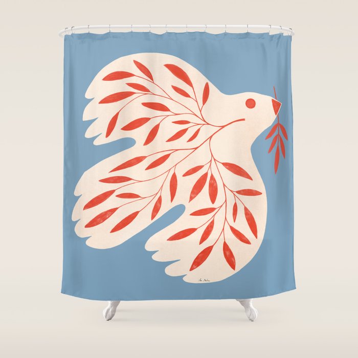 Dove of peace Shower Curtain Gallery Image 1