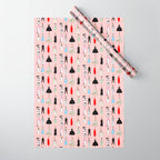 Think Pink Outfits Fashion Audrey Wrapping Paper Gallery Image 1