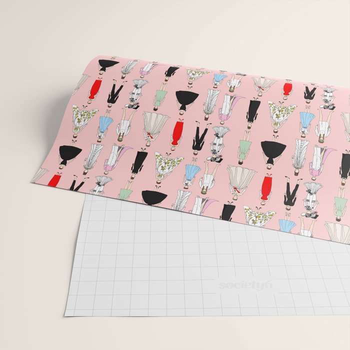Think Pink Outfits Fashion Audrey Wrapping Paper Gallery Image 2