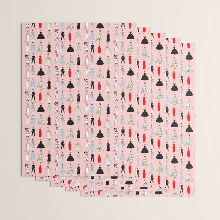 Think Pink Outfits Fashion Audrey Wrapping Paper Gallery Image 3