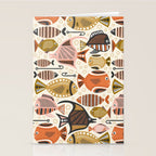 Mid Mod Deep Sea Fishing Ivory Stationery Card Gallery Image 2