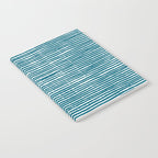 Teal Striped Abstract Pattern Notebook Gallery Image 2
