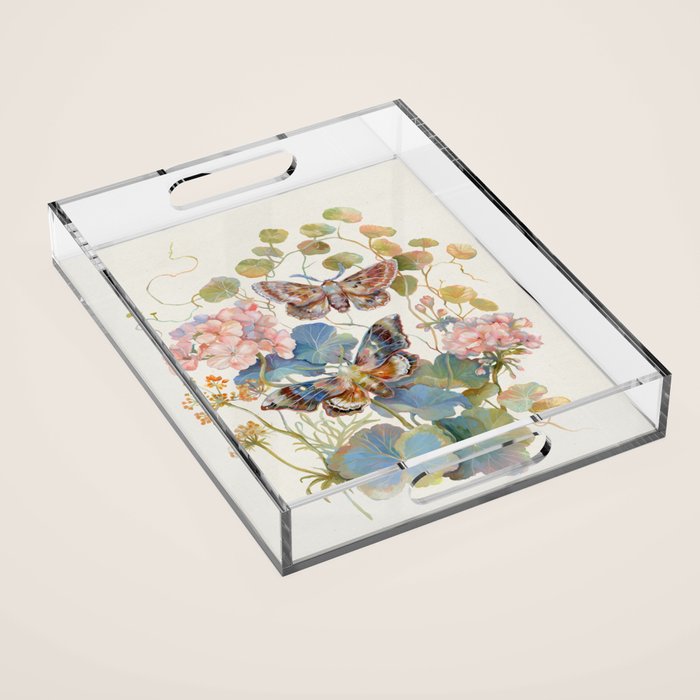 Geranium Moths Acrylic Tray Gallery Image 1
