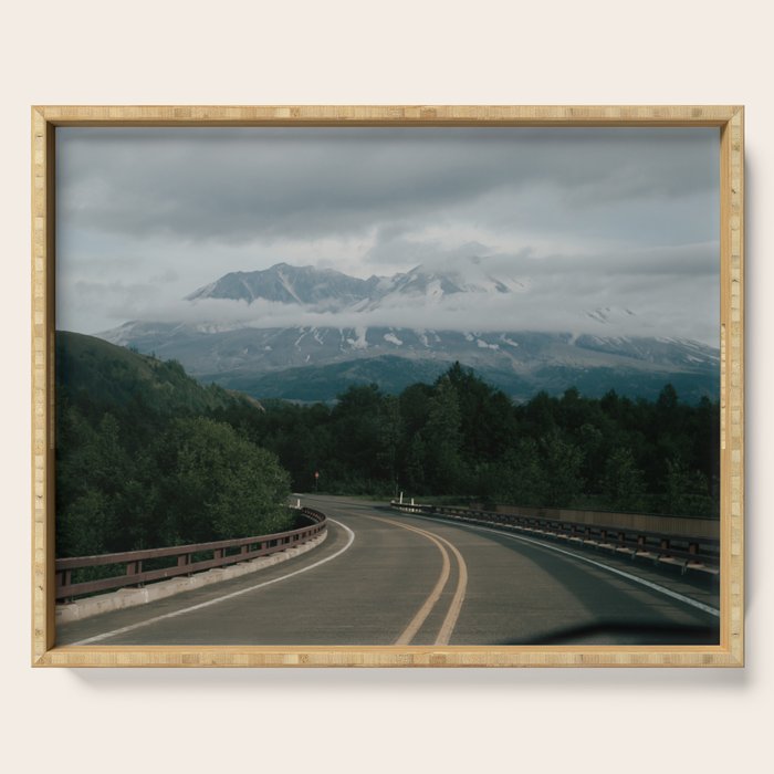 Road to Mount Saint Helens Serving Tray Gallery Image 1