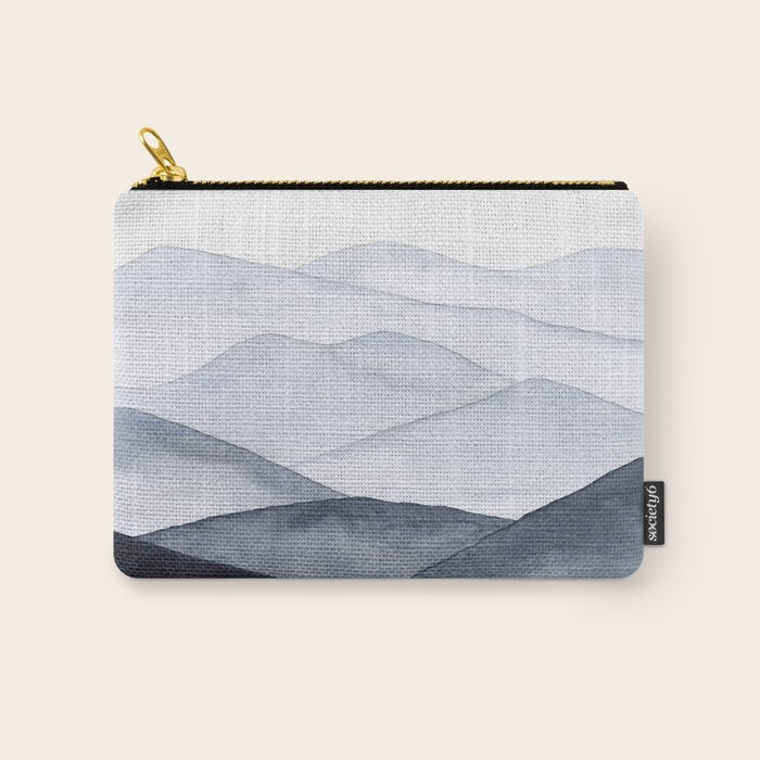 Watercolor Mountains Carry All Pouch Gallery Image 1