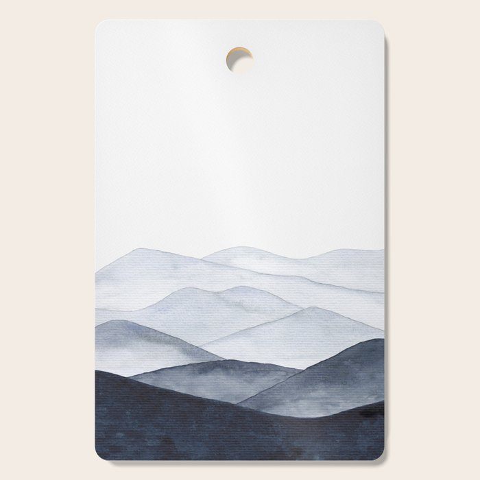 Watercolor Mountains Cutting Board Gallery Image 1
