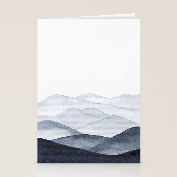 Watercolor Mountains Stationery Card Gallery Image 2