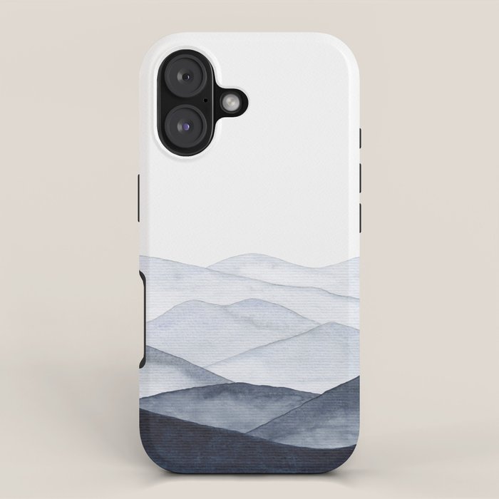 Watercolor Mountains iPhone Case Gallery Image 1