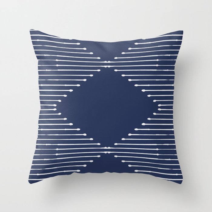 Geo (Navy) Throw Pillow Gallery Image 6