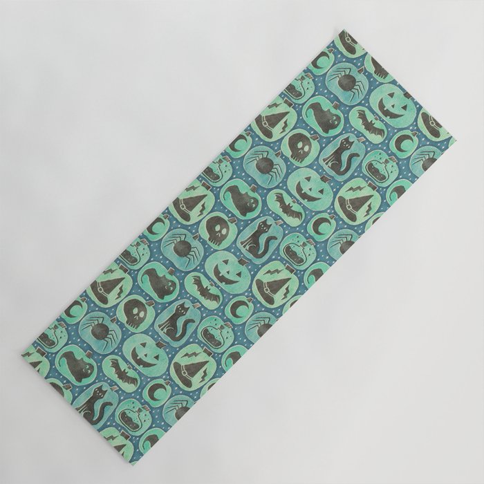 Halloween Pumpkins - ghoulish green  Yoga Mat Gallery Image 1
