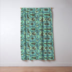 Halloween Pumpkins - ghoulish green  Window Curtain Gallery Image 3