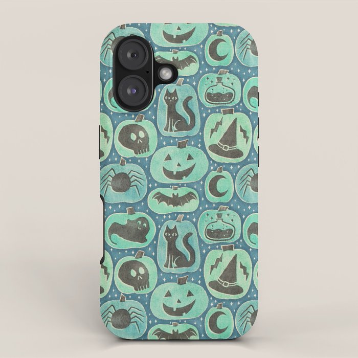 Halloween Pumpkins - ghoulish green  iPhone Case Gallery Image 1