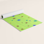 Celestial Star Twinkle in Galaxy Green Watercolor Yoga Mat Gallery Image 2