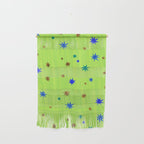 Celestial Star Twinkle in Galaxy Green Watercolor Wall Hanging Gallery Image 1