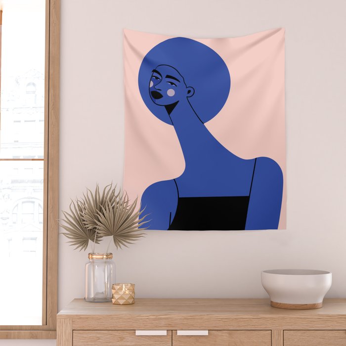 Blue Vibe Wall Tapestry Gallery Image 2