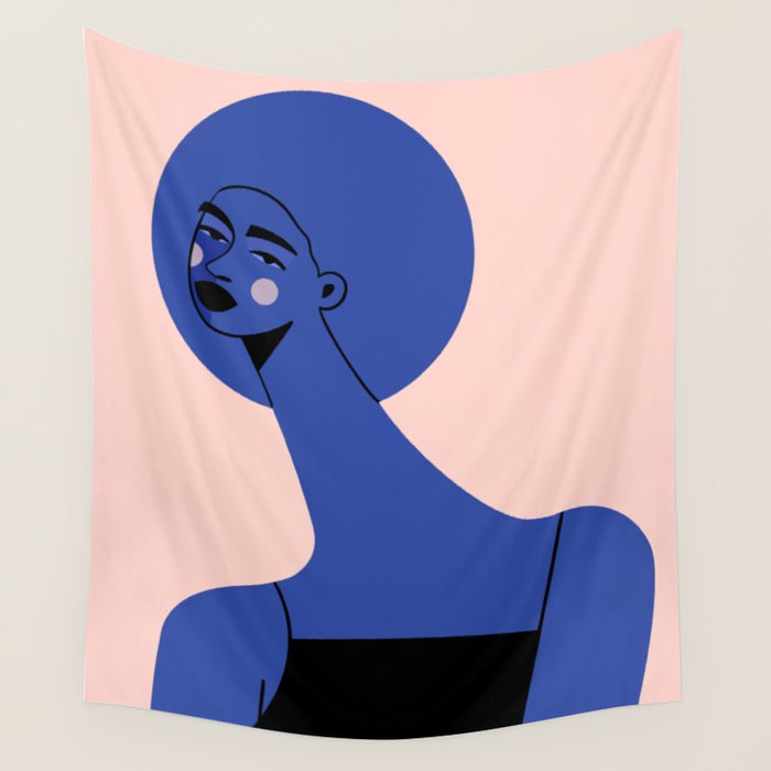 Blue Vibe Wall Tapestry Gallery Image 1