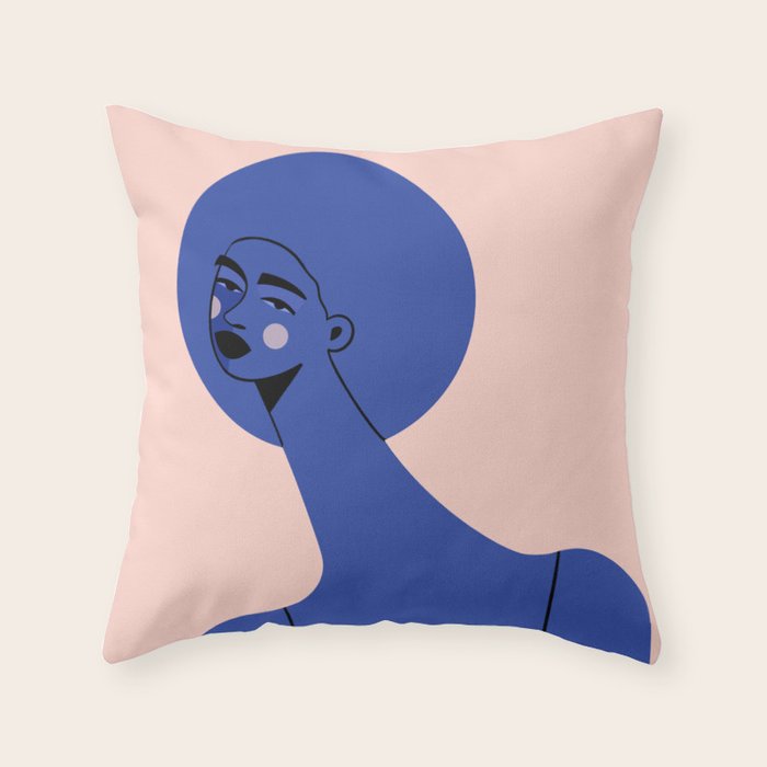 Blue Vibe Throw Pillow Gallery Image 6