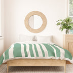 Classic Stripes XXXIX - Kelly Green Duvet Cover Gallery Image 3