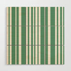 Classic Stripes XXXIX - Kelly Green Wood Wall Art Gallery Image 1