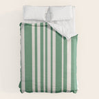 Classic Stripes XXXIX - Kelly Green Duvet Cover Gallery Image 6